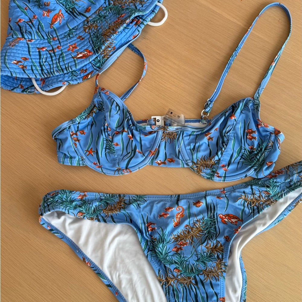 HVN Blue Floral Bikini Set